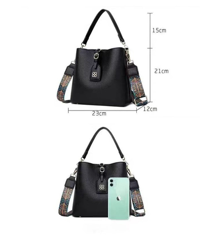 Fashionable women's shoulder bag made of PU leather